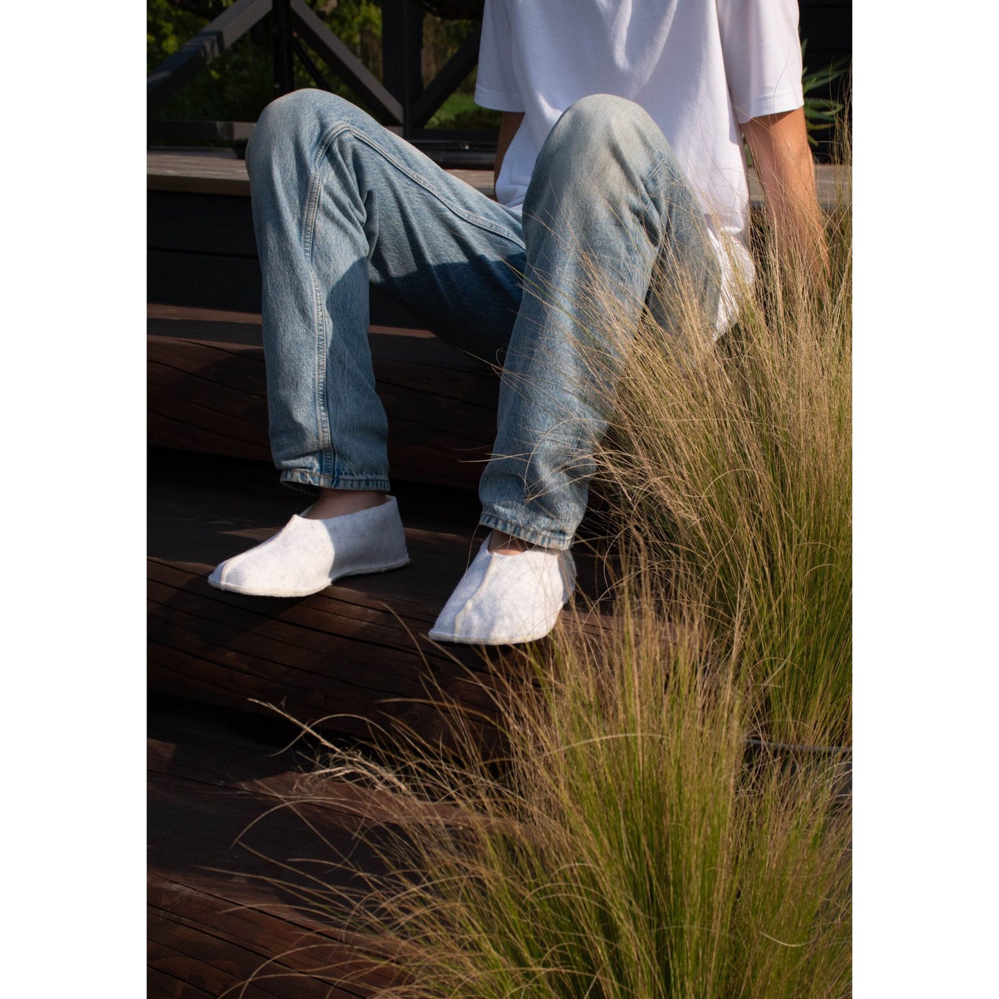 Tohkri Unisex Slippers – Natural Lambswool, White