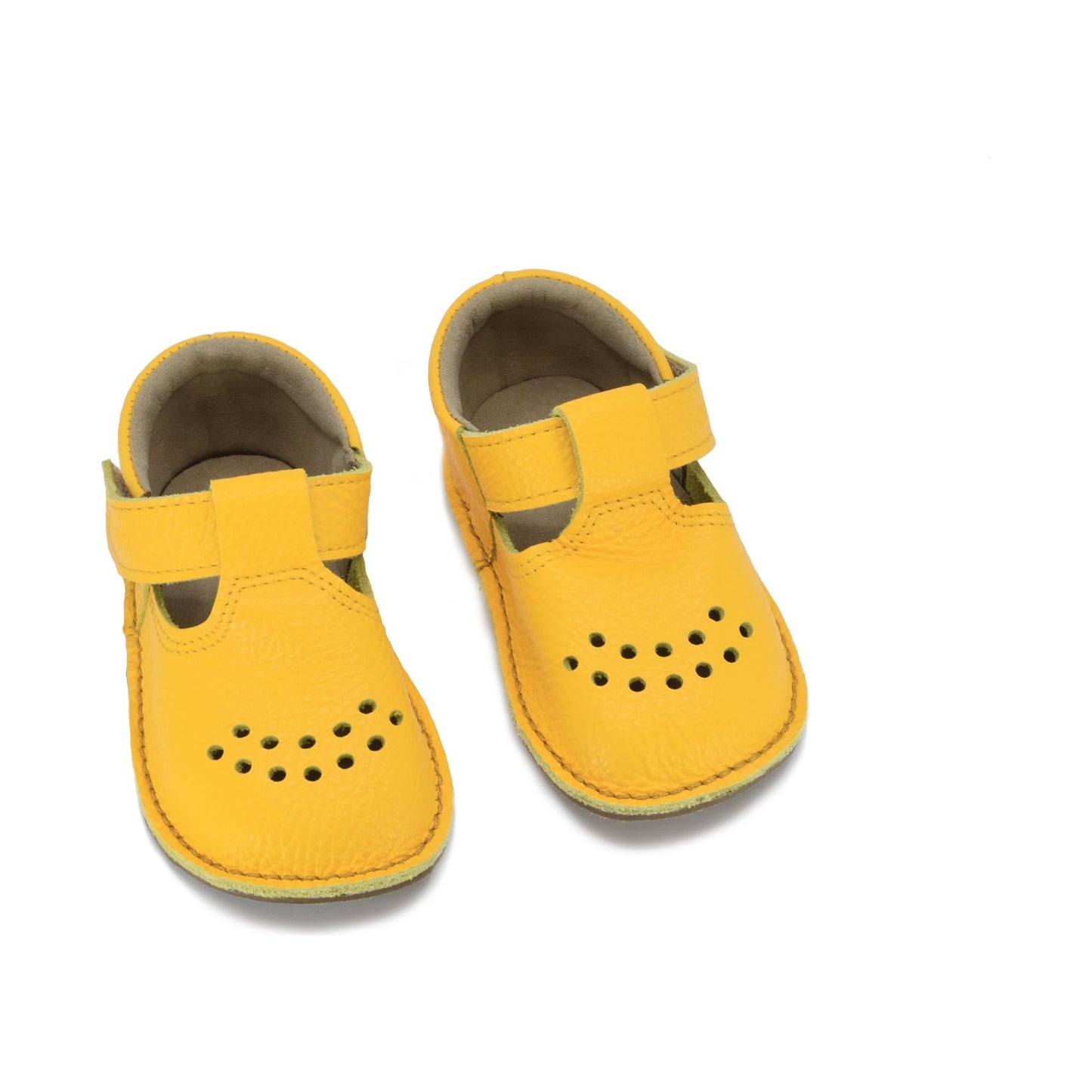 Leather Kids' Shoes Lusti - Yellow