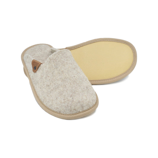Natural felt slippers Pelsi - New Beige