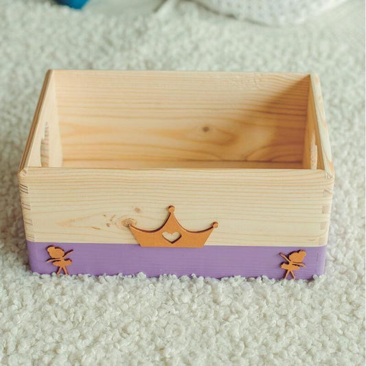 Decorated Storage Box - Lilac - Kotikauppa