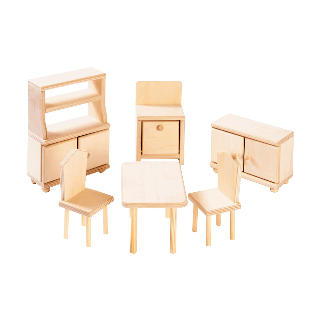 Dollhouse kitchen furniture - Natural - Kotikauppa