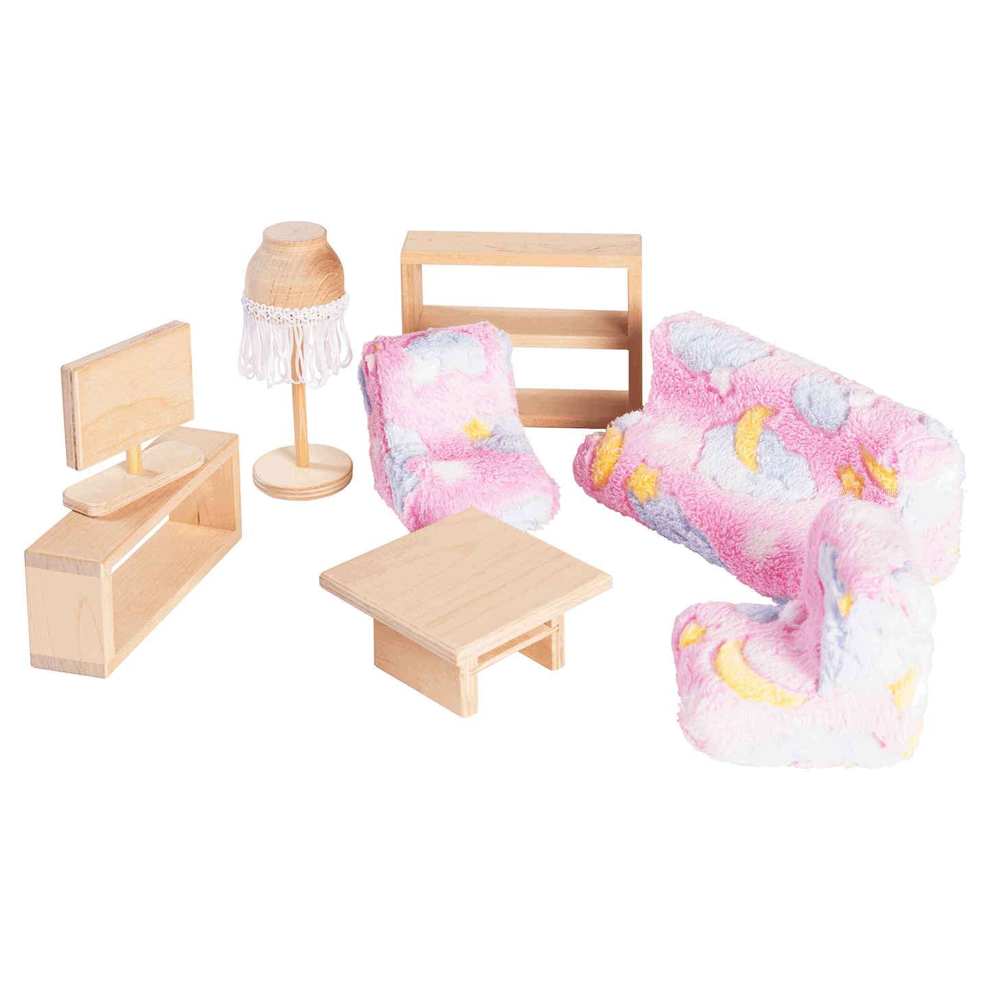 Dollhouse living room furniture - Natural - Kotikauppa