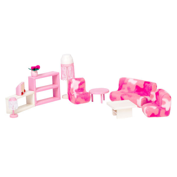 Dollhouse living room furniture - Pink & White - Kotikauppa