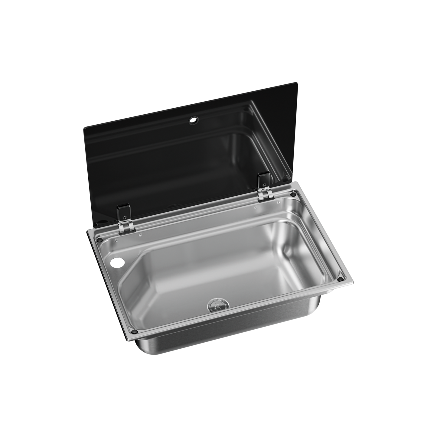 Dometic neliönmuotoinen pesuallas CVS1525G lasikannella 525x170x350 mm - Kotikauppa