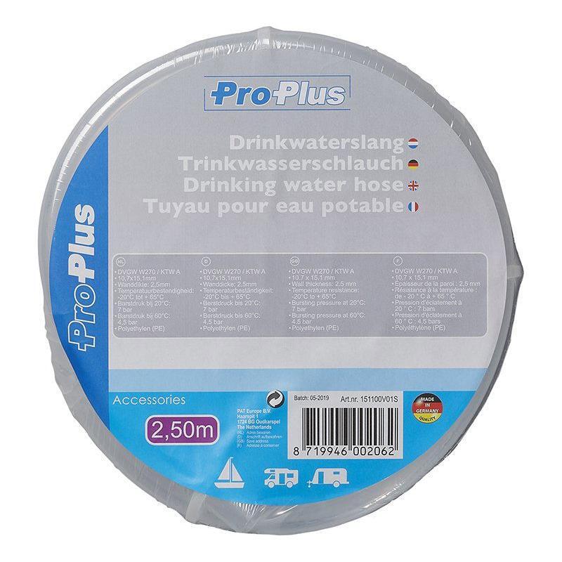 Drinking water hose transparant 2,50M / 10x15mm - Kotikauppa