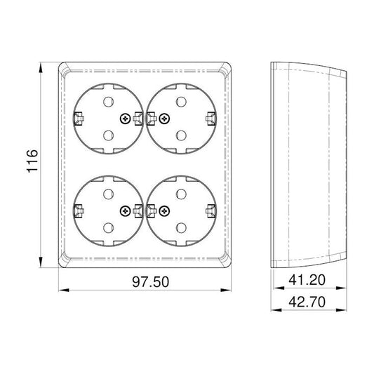 PISTORASIA PINTA OPAL 4S/16A/IP20 PPR MUSTA