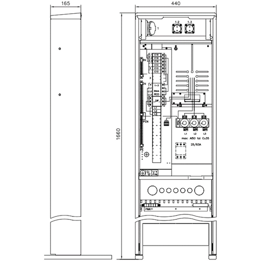 MITTAUSKESKUS PINTA FE ESTERI EVO50.06-ELC 2T 50A IP34 FE