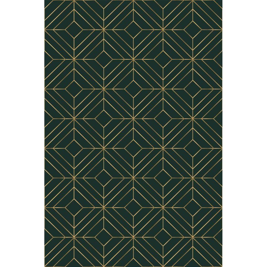 Emerald green geometric (itseliimautuva) - Kotikauppa