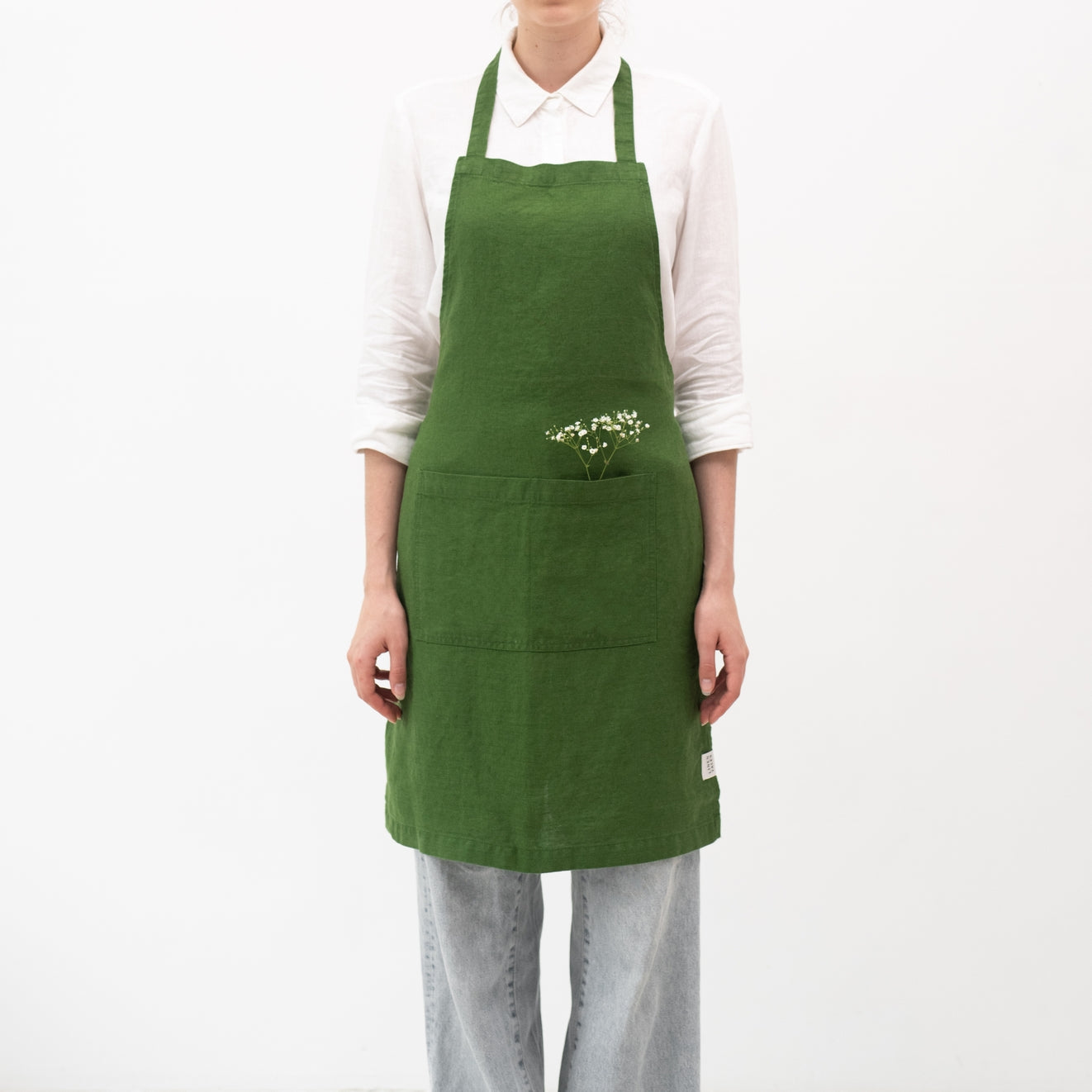 Esiliina kahdella etutaskulla Linen Tales - True Green