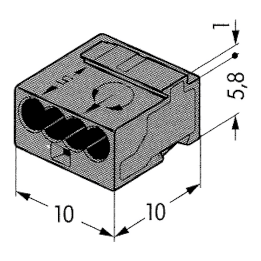 RASIALIITIN WAGO 243-204 4-NAP,HAR,0.2-0.75mm2 100kpl