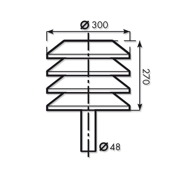 PIHAPIIRIVALAISIN KÄPY 100W E27 MUSTA IP23