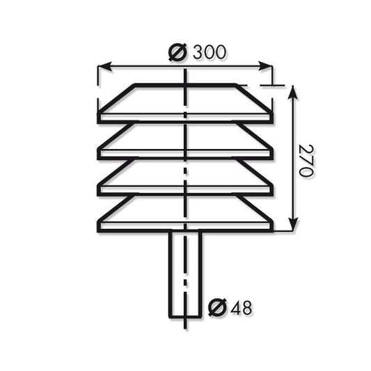 PIHAPIIRIVALAISIN KÄPY 100W E27 MUSTA IP23