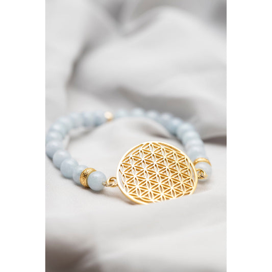 Flower Of Life Bracelet - Aquamarine
