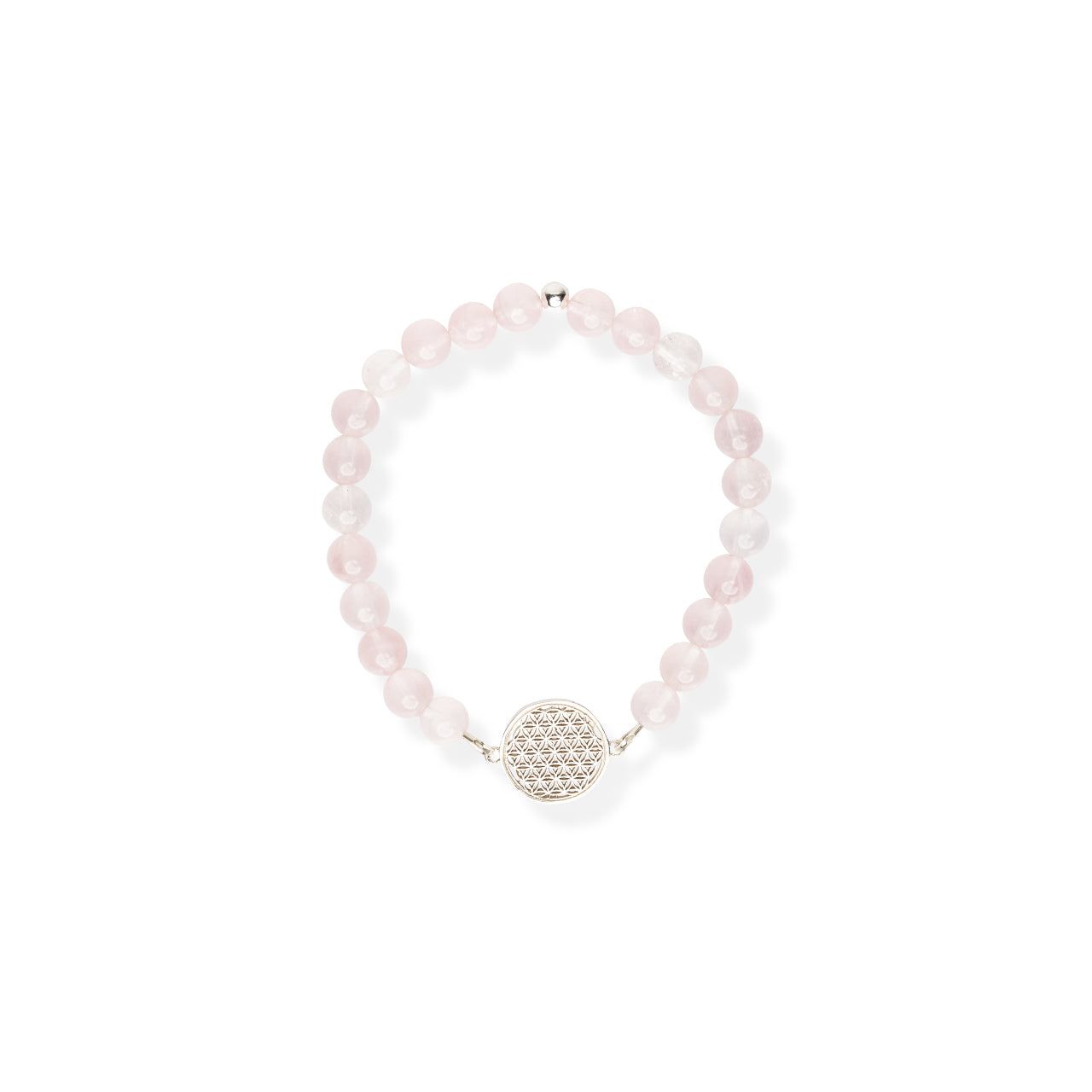 Flower Of Life Bracelet S – Rose quartz