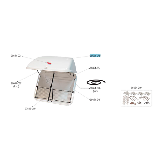 Fiamma-vaihtokansi ja sisäkehys, sopii Ultra Box 320 | 98654-049