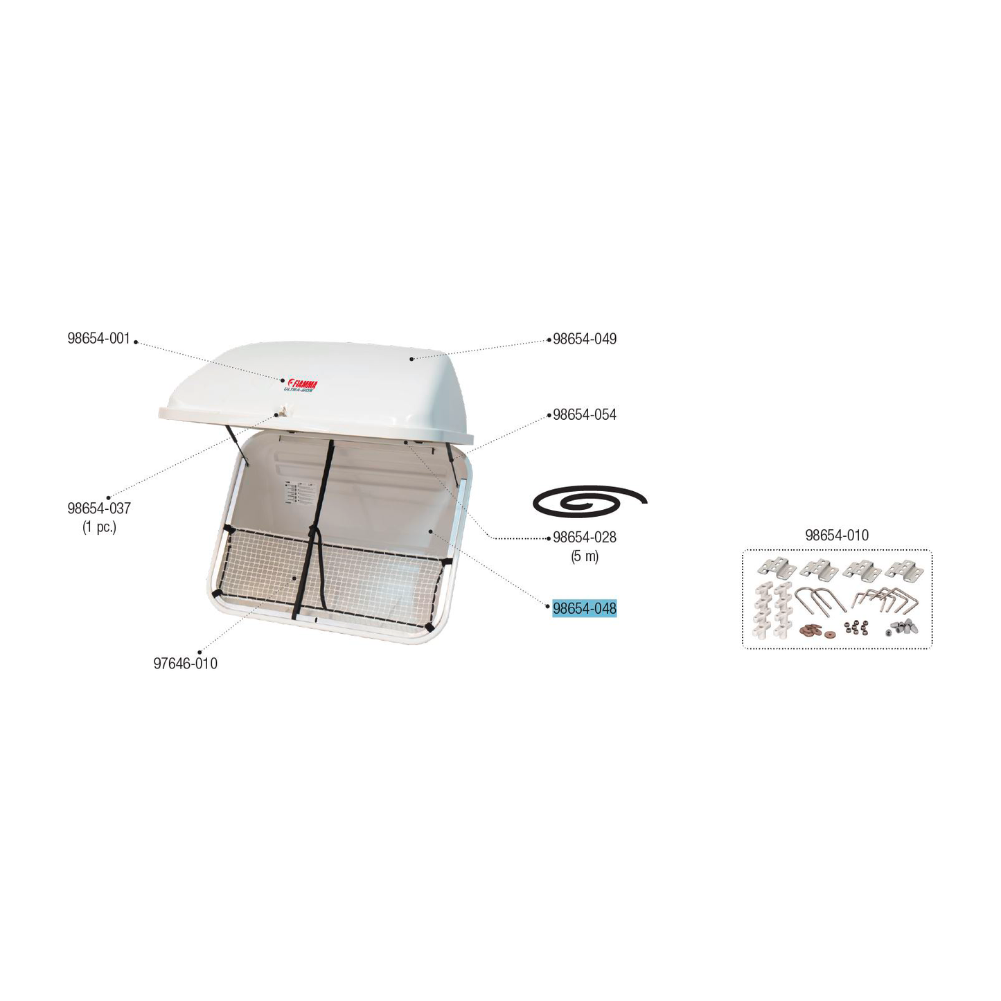 Fiamma-vaihtolattia ja -kehys, sopii Ultra Box 320 | 98654-048