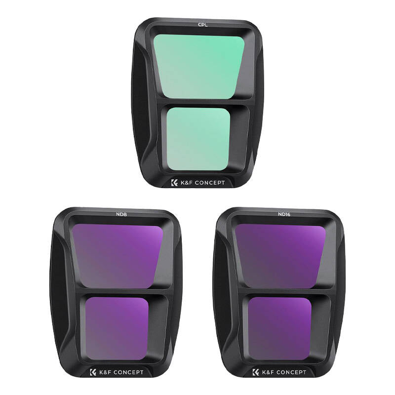 Filters K&F Concept CPL+ND8+ND16 Kit for DJI Air 3 - Kotikauppa