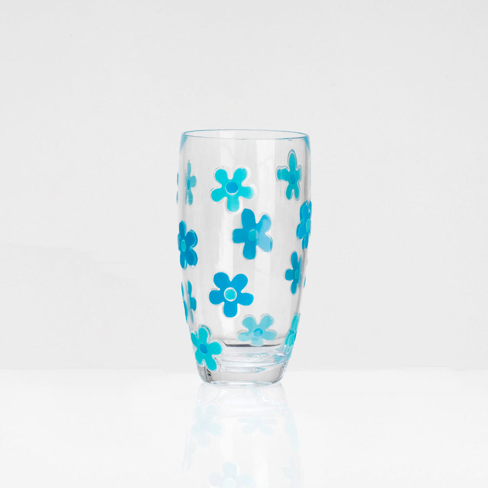 Flamefield korkea juomalasi Daisy Aqua, 2 kpl | SF502A | 5023412015023 | Kotikauppa | Flamefield