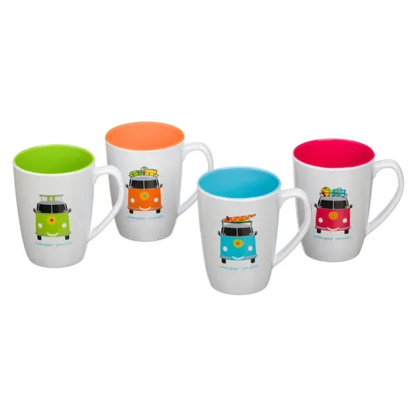 Flamefield muki Camper Smiles, 4 kpl | CAM424 | 5023412864249 | Kotikauppa | Flamefield