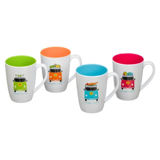 Flamefield muki Camper Smiles, 4 kpl | CAM424 | 5023412864249 | Kotikauppa | Flamefield