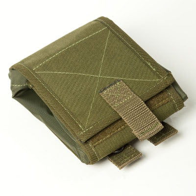 Foldable empty tray pouch, 21 cm - military green - Kotikauppa