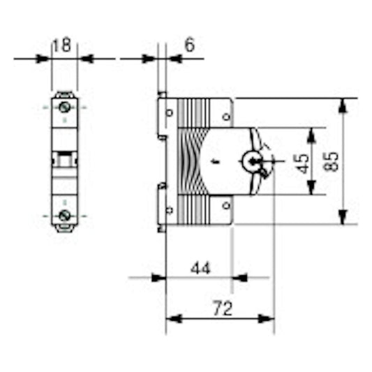 JOHDONSUOJAKATKAISIJA GW92209 1X25A B-KÄYRÄ 6KA