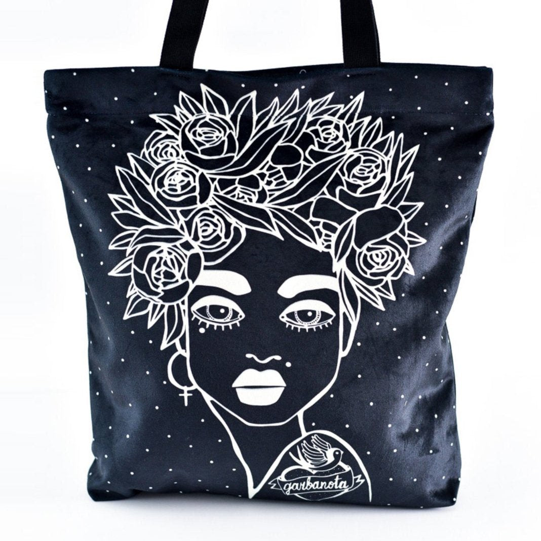 HANDBAG NAOMI WITH FLORAL HAIRCUT - BLACK - Kotikauppa