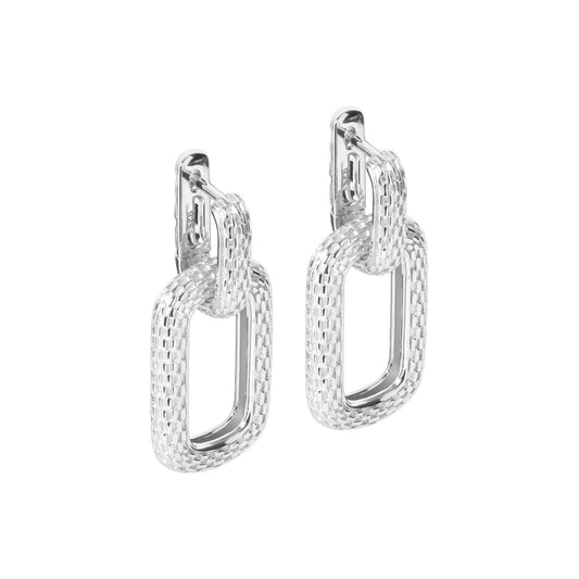 Honey Bee Hoopy Link Charm Earrings