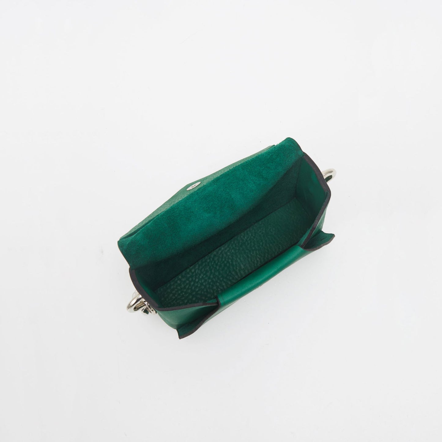 Handmade Leather Envelope Bag - Green - Kotikauppa