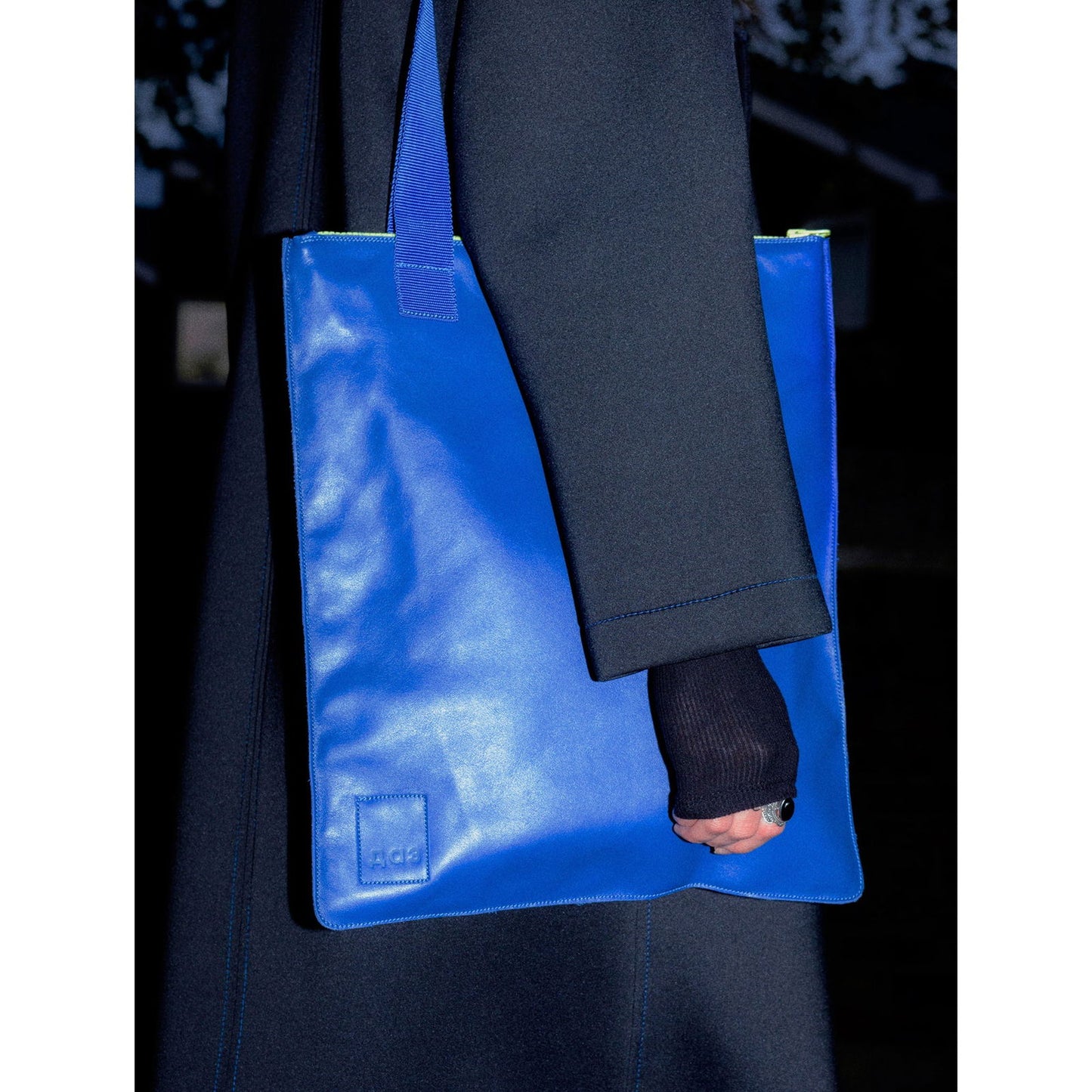 Handmade Leather Tote - Royal Blue - Kotikauppa