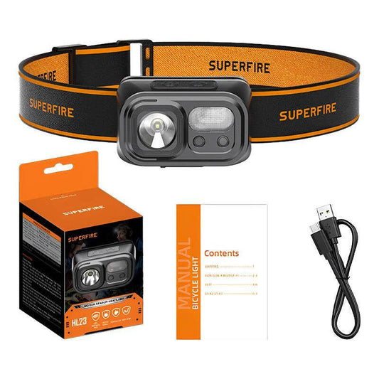 Headlamp Superfire HL23, 220lm, USB-C - Kotikauppa
