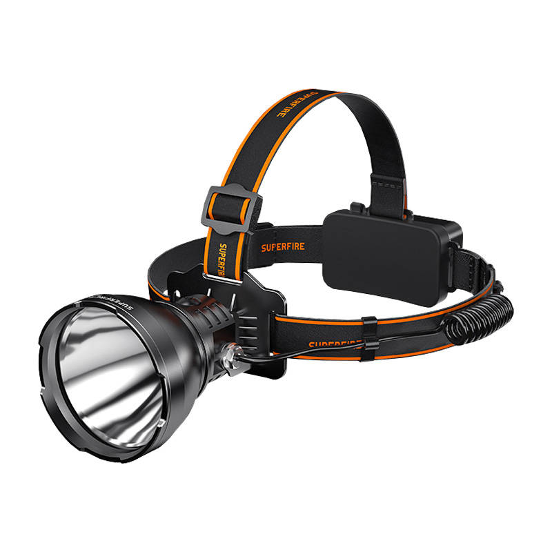 Headlight Superfire HL60, 2300lm, USB-C - Kotikauppa