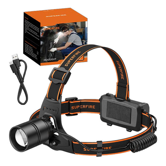 Headlight Superfire HL71, 500lm, USB - Kotikauppa