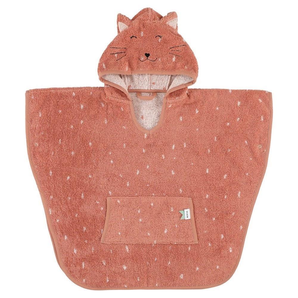 Hooded Bathing Poncho for Kids - Mrs. Cat - Kotikauppa