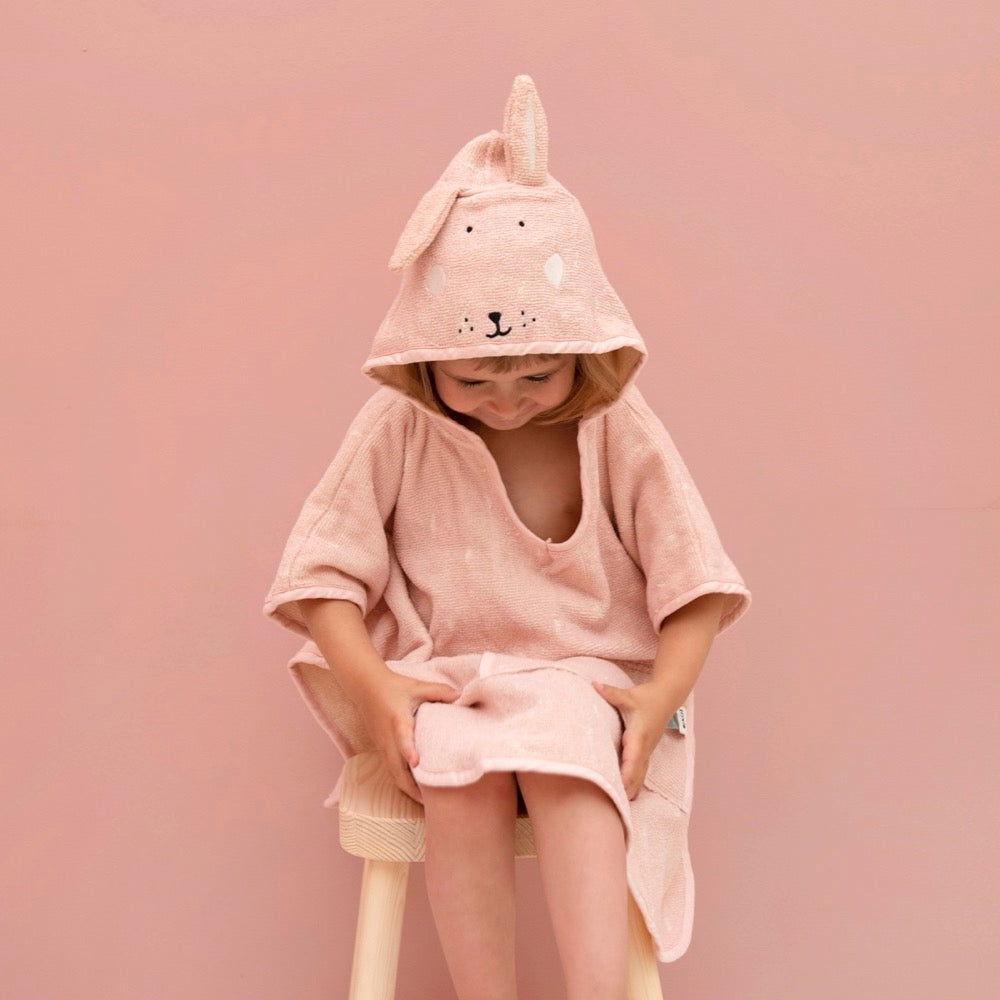 Hooded Bathing Poncho for Kids - Mrs. Rabbit - Kotikauppa