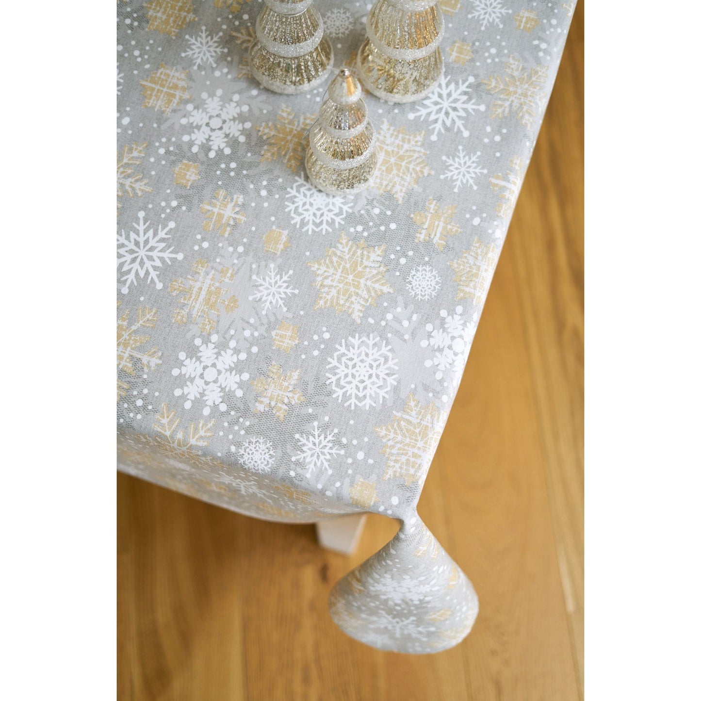 Winter Motive Snowflakes Rectangular Tablecloth