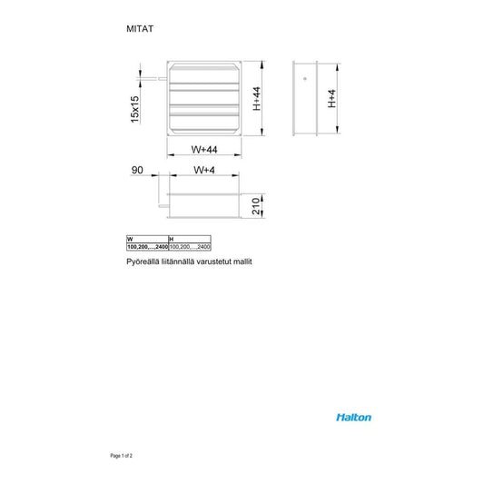 SÄLEPELTI HALTON UTT-400x400, TIIVIS