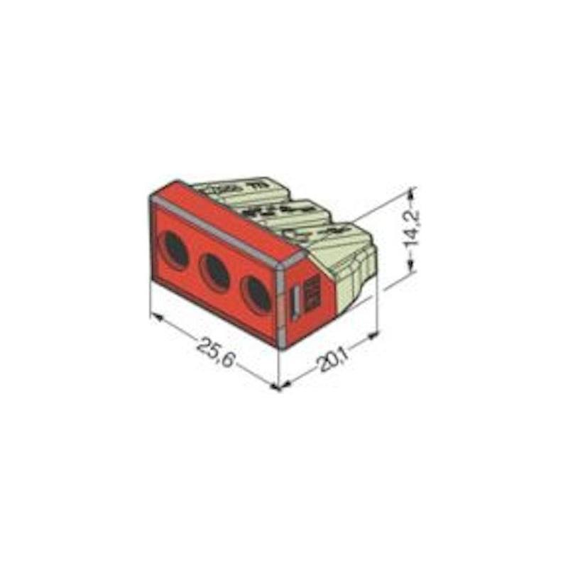 RASIALIITIN WAGO 773-173 3-NAP,2.5-6.0 mm2,PUN 50kpl