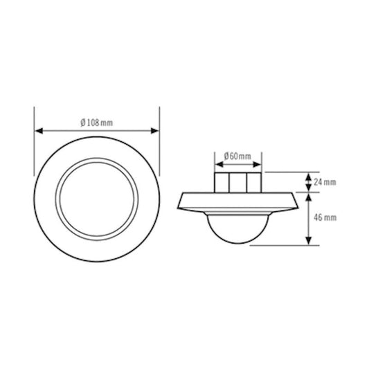 LÄSNÄOLOTUNNISTIN ESYLUX PD-C360i/24m PLUS VALKOINEN