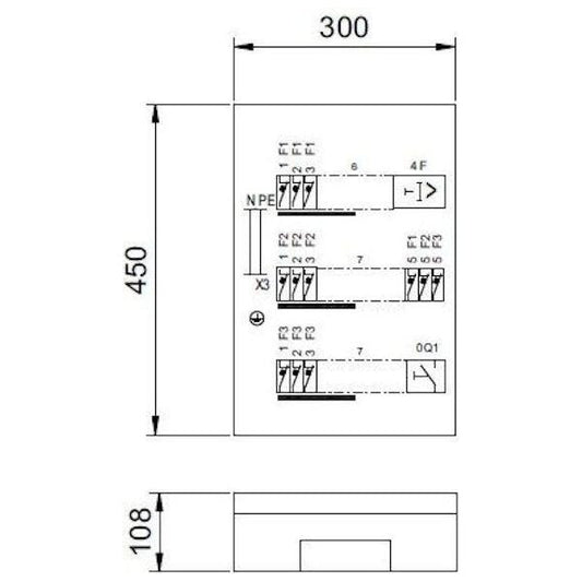 RYHMÄKESKUS PINTA ABB RP4E12S 40A IP20CFE300x450x108