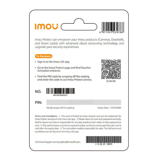 IMOU Protect Plus Gift Card (Annual Plan) - Kotikauppa