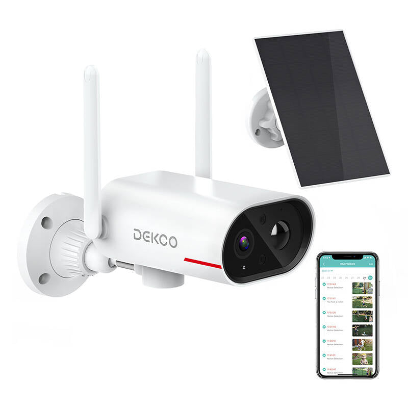 IP Outdoor camera with solar panel DEKCO DC8L - Kotikauppa