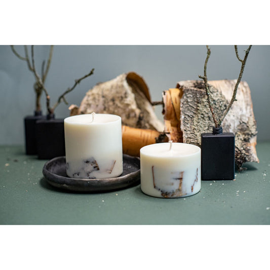 Käsintehty soijavahakynttilä koivun tuoksulla