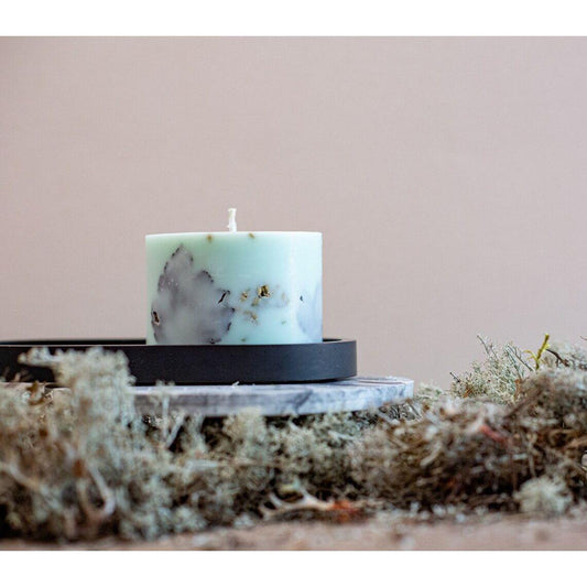 Käsintehty soijavahakynttilä metsän tuoksulla - Mintunvihreä