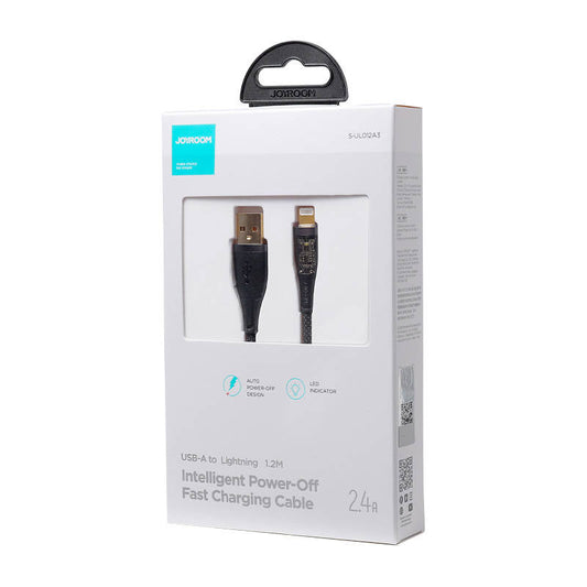 Kaapeli to USB-A / Lightning / 2.4A / 1.2m Joyroom S-UL012A3 (black) - Kotikauppa
