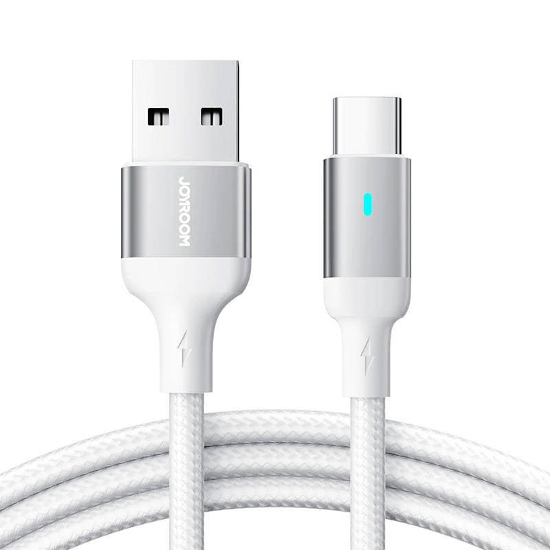 Kaapeli to USB-A / Type-C / 3A / 1.2m Joyroom S-UC027A10 (white) - Kotikauppa
