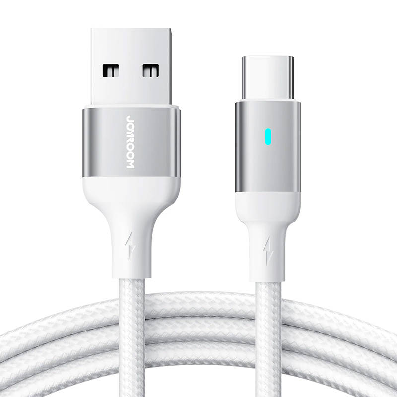 Kaapeli to USB-A / Type-C / 3A / 3m Joyroom S-UC027A10 (white) - Kotikauppa