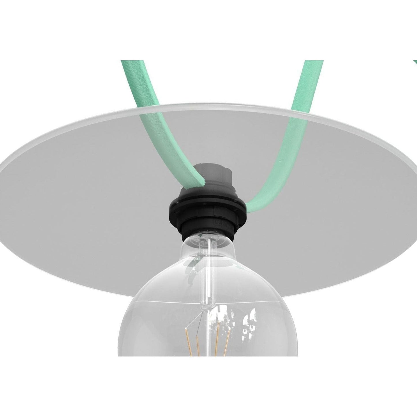 Kaksoisholkki musta termoplastinen E27 lampun pidikesarja lampunvarjostimelle - Kotikauppa