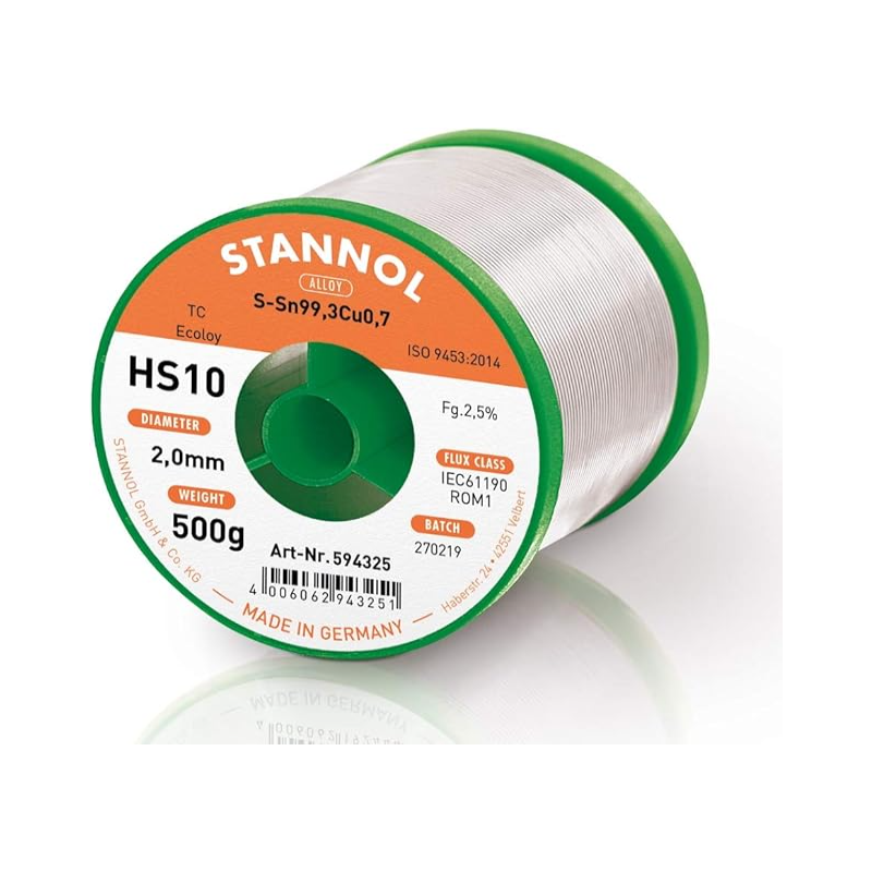 Lankatina 2,0 mm / 500g lyijytön Stannol HS10