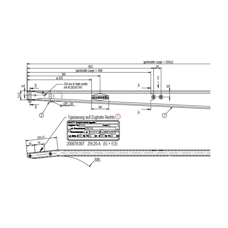 Aisapari Knott ZHL 20 Aisapari 2400kg 2120mm | 249396 | | Kotikauppa | knott